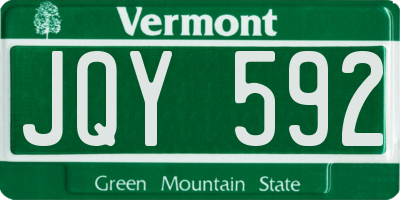 VT license plate JQY592