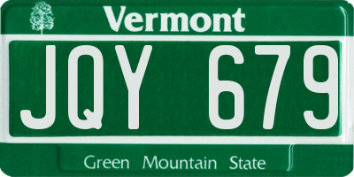 VT license plate JQY679