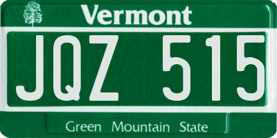 VT license plate JQZ515