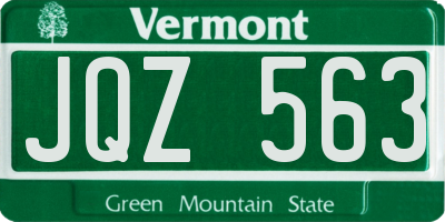 VT license plate JQZ563