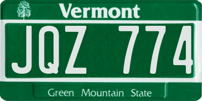 VT license plate JQZ774