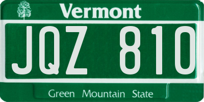 VT license plate JQZ810
