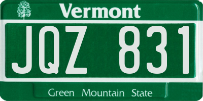 VT license plate JQZ831
