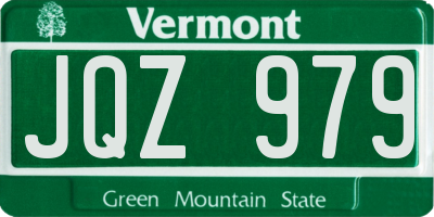 VT license plate JQZ979