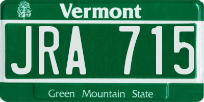 VT license plate JRA715