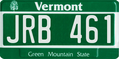 VT license plate JRB461