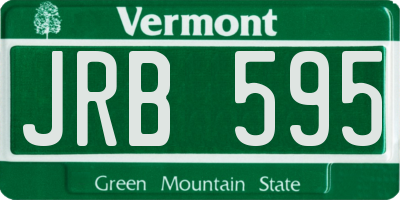 VT license plate JRB595