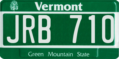 VT license plate JRB710