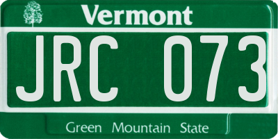 VT license plate JRC073