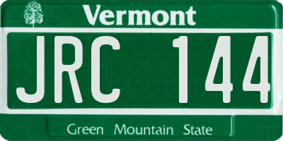 VT license plate JRC144