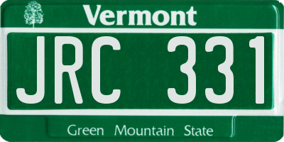 VT license plate JRC331