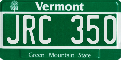 VT license plate JRC350