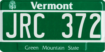 VT license plate JRC372