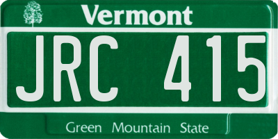 VT license plate JRC415