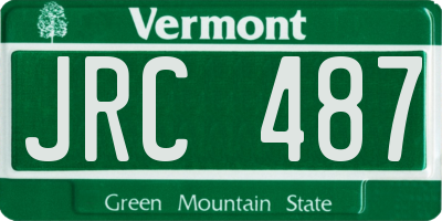 VT license plate JRC487