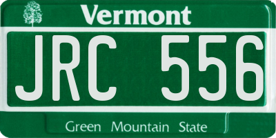 VT license plate JRC556