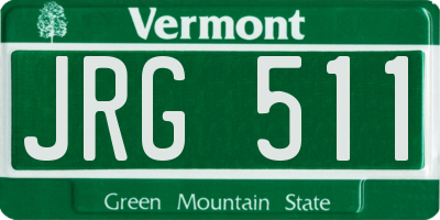 VT license plate JRG511