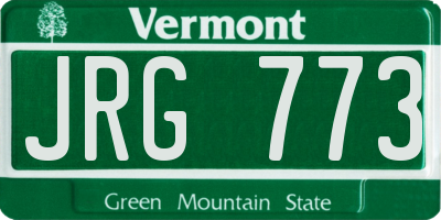 VT license plate JRG773