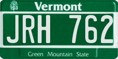 VT license plate JRH762