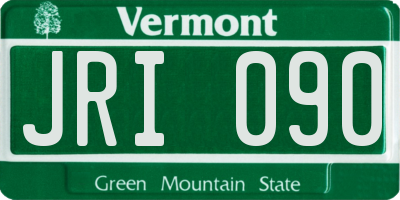 VT license plate JRI090