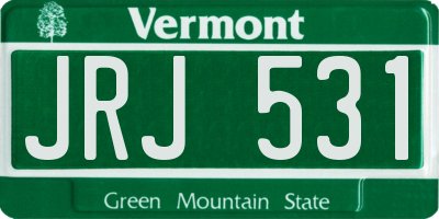 VT license plate JRJ531