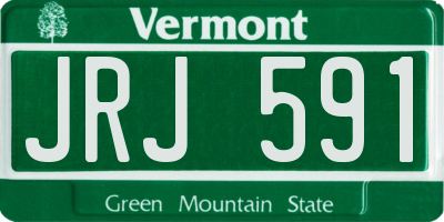 VT license plate JRJ591