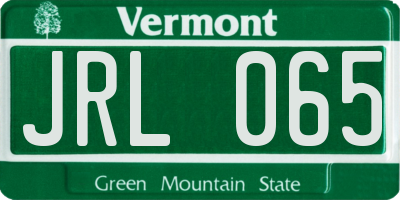 VT license plate JRL065