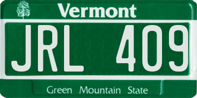 VT license plate JRL409