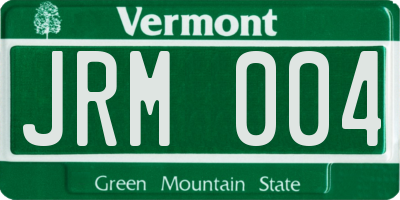 VT license plate JRM004