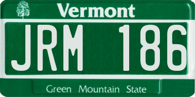 VT license plate JRM186