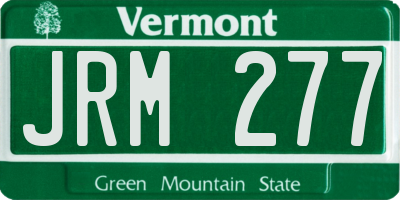 VT license plate JRM277
