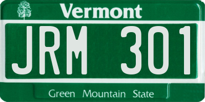 VT license plate JRM301