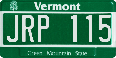 VT license plate JRP115