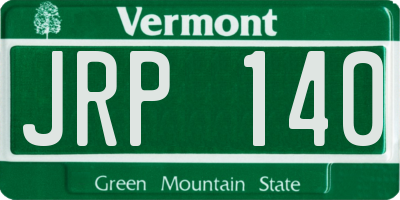 VT license plate JRP140