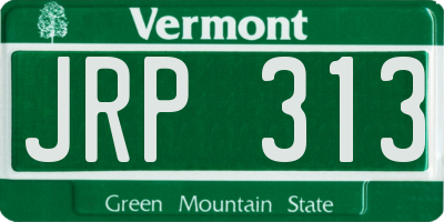 VT license plate JRP313