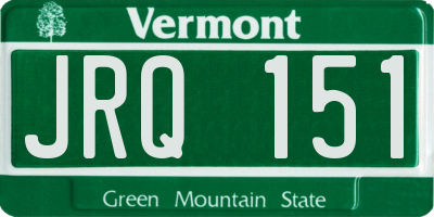 VT license plate JRQ151