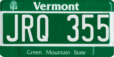 VT license plate JRQ355