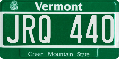 VT license plate JRQ440