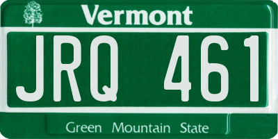 VT license plate JRQ461