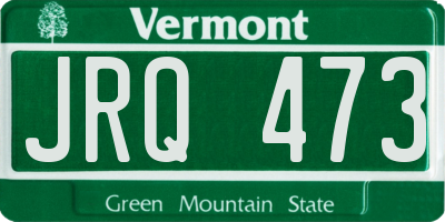 VT license plate JRQ473