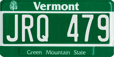 VT license plate JRQ479