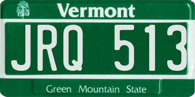 VT license plate JRQ513