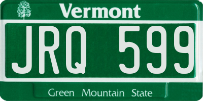 VT license plate JRQ599