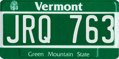 VT license plate JRQ763