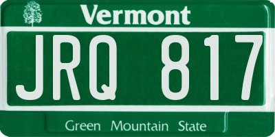 VT license plate JRQ817