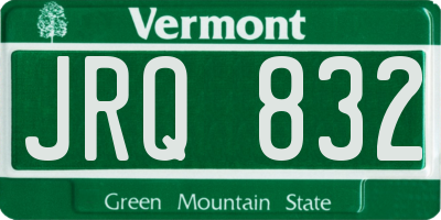 VT license plate JRQ832
