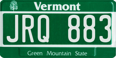 VT license plate JRQ883