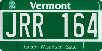 VT license plate JRR164