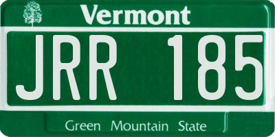 VT license plate JRR185