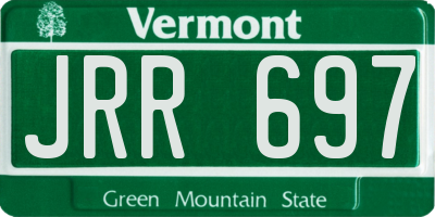 VT license plate JRR697